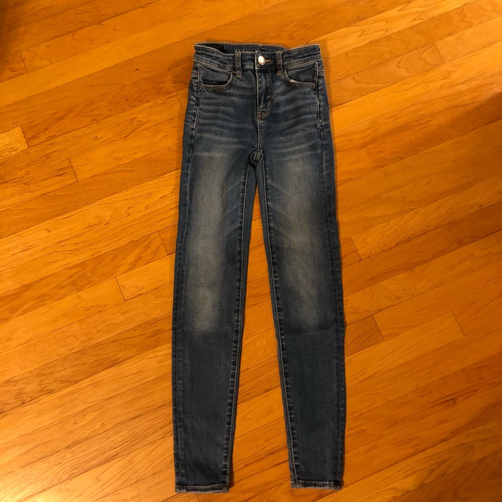 American Eagle Hi-Rise Jegging Size 00 Blue Jean